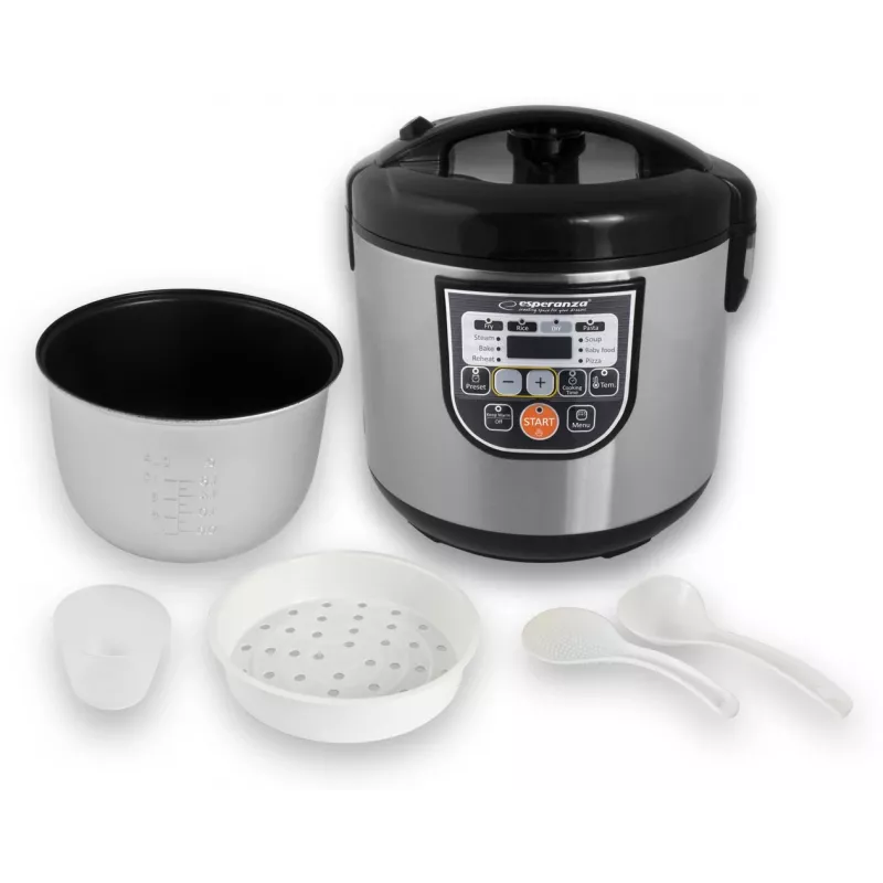 Multikoker ESPERANZA EKG011, 5 L inhoud, 860 W, zwart/rvs