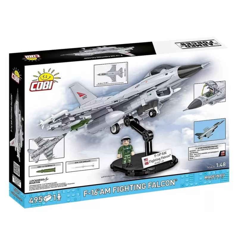Cobi bouwset F-16AM Fighting Falcon, 495 onderdelen, model op schaal