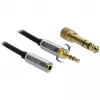 Audiokabel DeLOCK 85779 0,5 m 3,5 mm zwart grijs