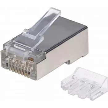 Intellinet RJ45 modulaire stekker, Cat6A, STP, 3-tandig, voor massieve draad, 15 µ vergulde contacten, 90-pack