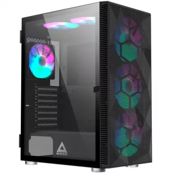 MONTECH X3 X3MESH-BK MIDI-Tower-behuizing zwart Mesh PC-behuizing