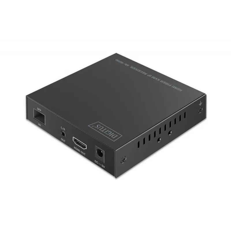 Receiver Digitus HDMI Fiber KVM IP receiver 4K/60Hz bekabeld USB