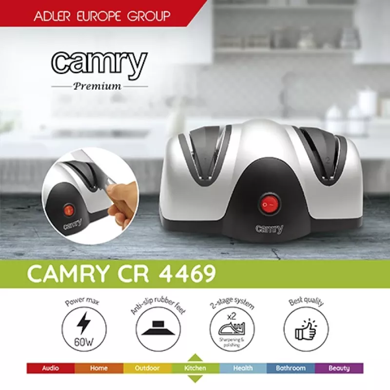Camry Premium CR 4469 Messenslijper Elektrische messenslijper zwart, grijs