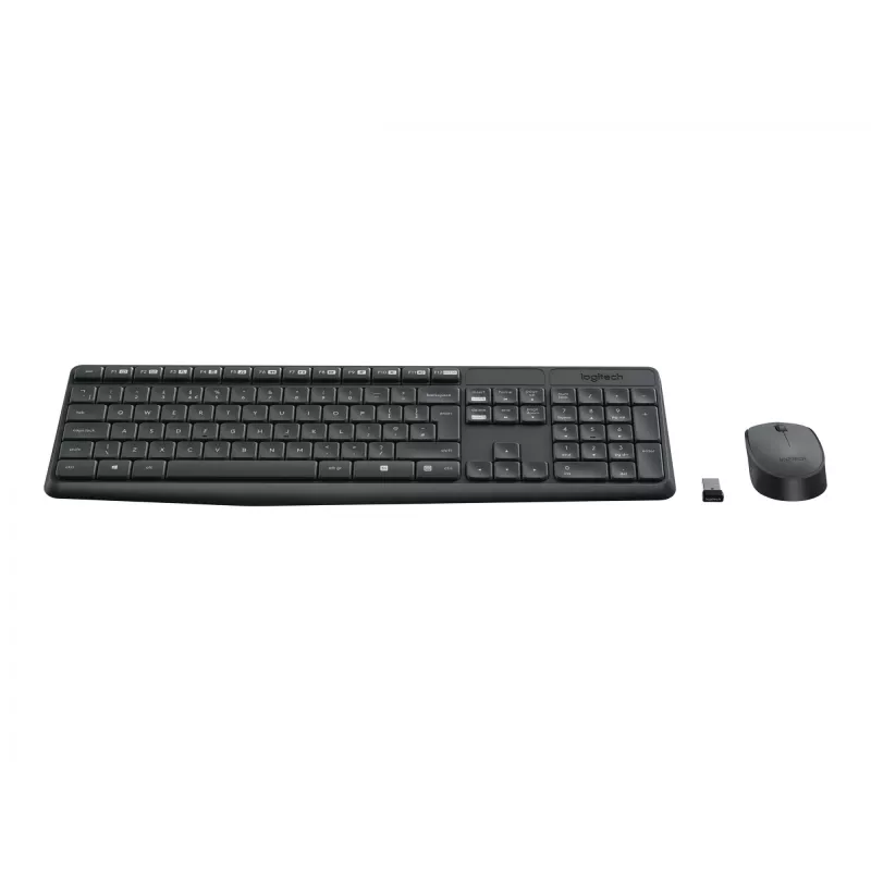 Logitech MK235 - toetsenbord-muisset - draadloos - 2,4 GHz - Portugees