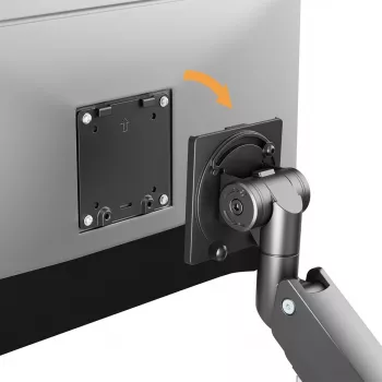 Maclean MC-968 dubbele monitorarm met gasveer 17-57 27 kg zwaar werk stabiel volledig beweegbaar houder max VESA 200x200