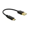DeLOCK USB-oplaadkabel Type-A naar USB Type-C 15 cm zwart