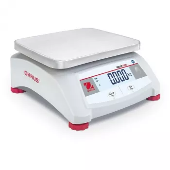 Elektronische draagbare weegschaal OHAUS Valor 1000 V12P15 EU — 15 kg capaciteit, 2 g nauwkeurigheid, RVS afwerking