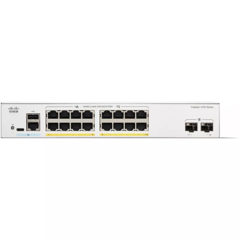 CISCO Catalyst 1200 16-poorts GE PoE 2x1G SFP