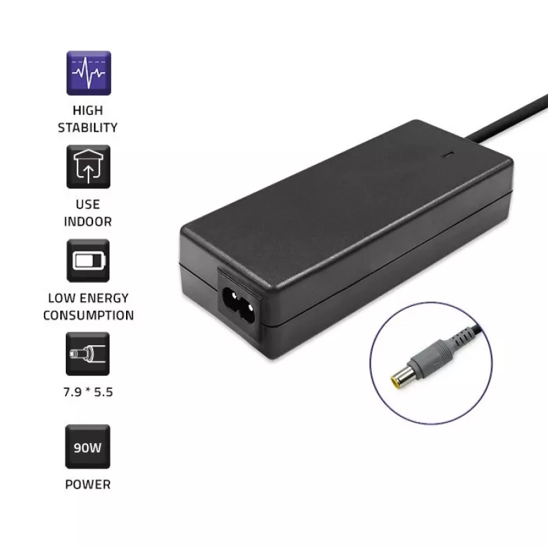 Qoltec 50093 voeding/adapter 90 W zwart