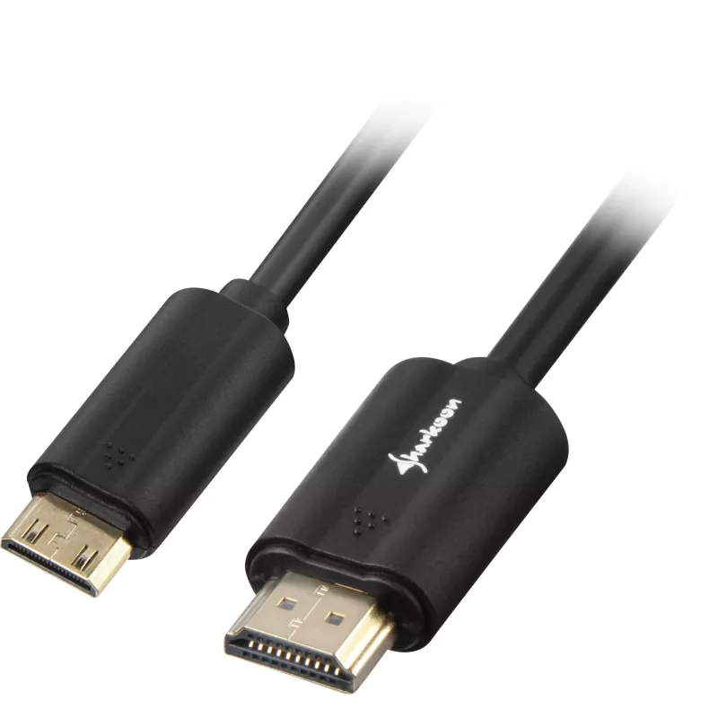 Adapterkabel HDMI-stekker > Mini-HDMI-stekker (zwart, 3 meter, HDMI 4K)