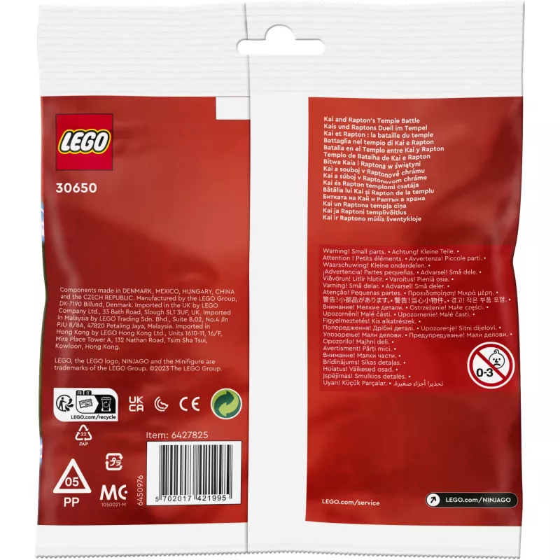 30650 Ninjago Kais en Raptons duel in de tempel, bouwset polybag