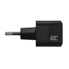 Oplader voor mobiele apparaten Green Cell CHARGC06, USB-C 33W, Quick Charge 3.0, AC-ingang 100–240V, zwart