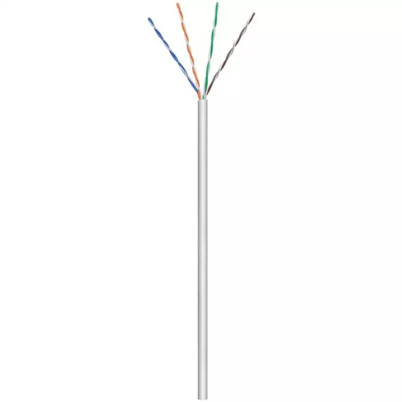 Wentronic Goobay CAT 6 netwerkkabel, U/UTP, grijs, 100 m - CCA, AWG 24/7 (litze), PVC (93884)