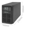 Qoltec UPS onderbrekingsvrije stroomvoorziening | 1kVA | 1000W | vermogensfactor 1,0 | LCD | EPO | USB | online