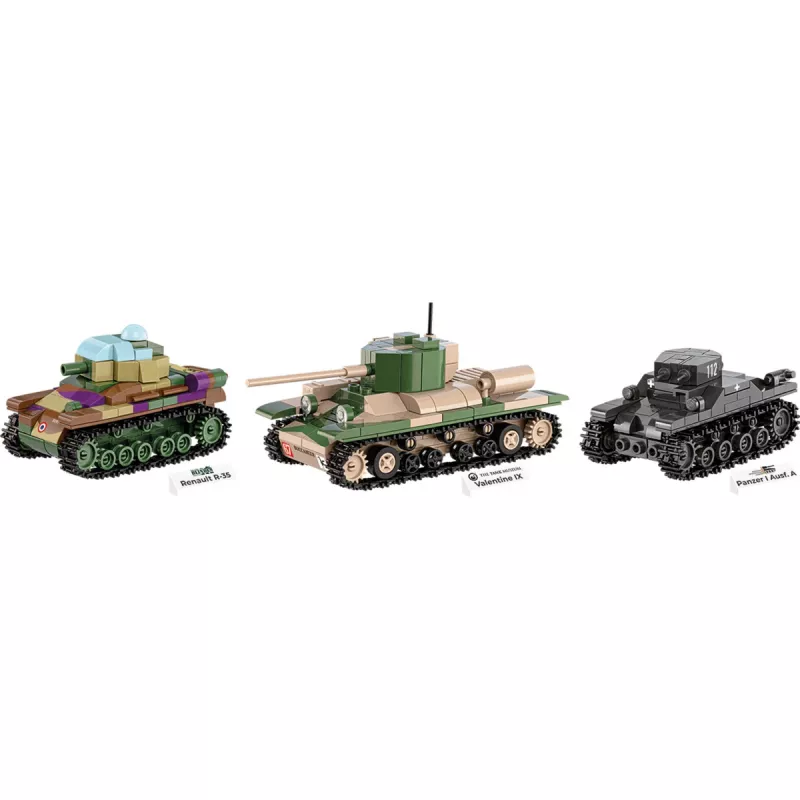 Bouwset COBI Renault R35 Valentine IX Panzer I 595 onderdelen