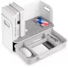 Digitus desktop-organizer met Qi-oplader staal grijs wit 1 lade
