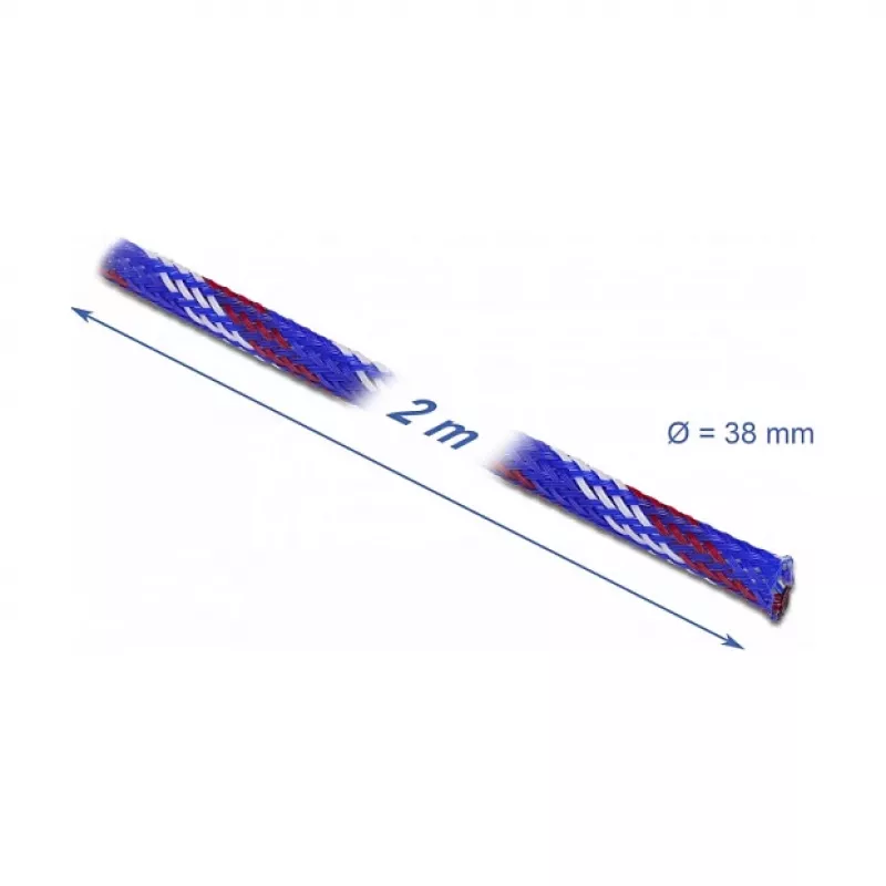 Kabelmantel DeLOCK 20756 blauw rood wit