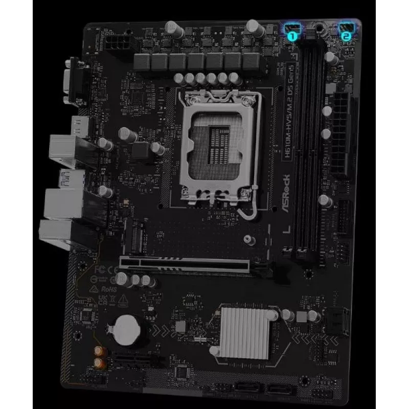 Moederbord ASRock H610M-HVS/M.2 D5 GEN5 – LGA1700, DDR5, PCIe 5.0, mATX