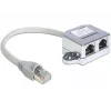 DeLOCK 65441 RJ45-poortverdubbelaar, Ethernet 100Base-TX-splitter, 1x RJ-45 (male) naar 2x RJ-45 (female), 15 cm