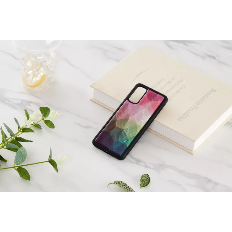 Hoes iKins voor Samsung Galaxy S20 – waterbloemenpatroon, zwart