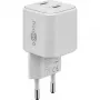 USB-C dual-fast oplader Nano, PD, GaN, 35 watt (wit, 2x USB-C, Power Delivery 3.0)
