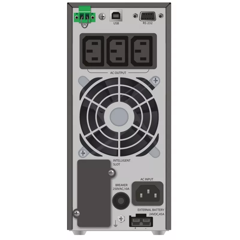 PowerWalker VFI 1000 TGS dubbelomvormer (online) 1 kVA 900 W 3 AC-uitgangen