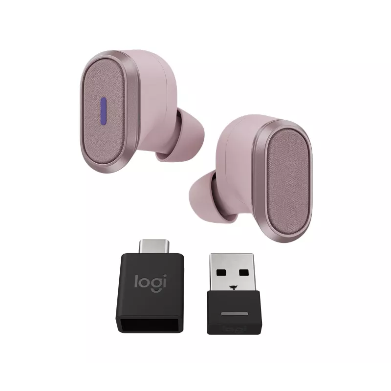 Logitech Zone True Wireless, in-ear-koptelefoon, ANC, rosé, roze, in-ear, Bluetooth, 985-001090