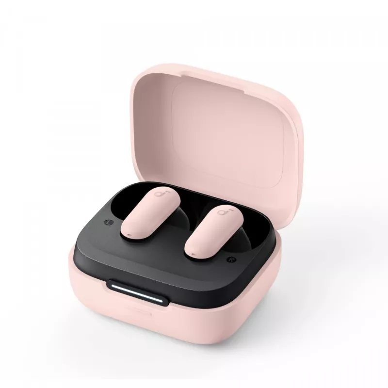 Headset Anker P30i draadloze in-ear-headset voor gesprekken en muziek, USB Type-C, Bluetooth, lichtroze