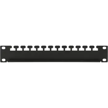Kabelmanagementpaneel LOGON RAO300BL zwart metaal 48,3 cm