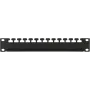 Kabelmanagementpaneel LOGON RAO300BL zwart metaal 48,3 cm