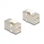 Delock 90637 Keystone-module RJ45 female naar RJ45 female, Cat.6 FTP, zilver/wit