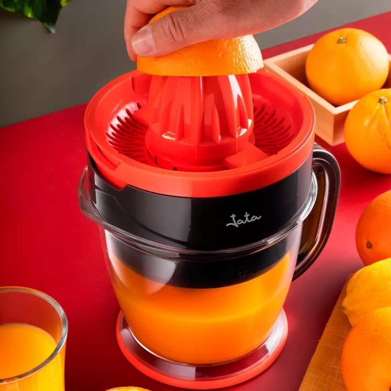 Elektrische citruspers JATA JEEX1422 1,2 L 40 W zwart rood transparant