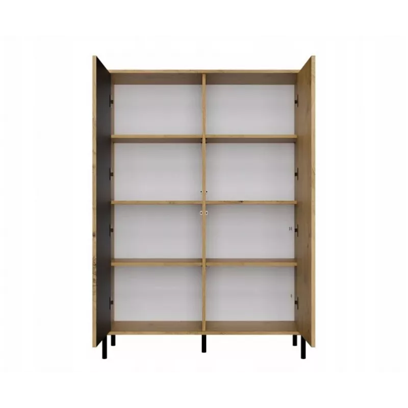 KAMARO 2DD smalle/GŁ eiken ARTISAN DISPLAY CABINET