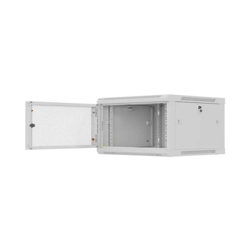 Rackkast 19 inch 6U 600x600 grijs geperforeerd