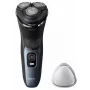 Elektrische rotatiescheerapparaat Philips 3000 Series S3144/00 — 3‑voudig, nat & droog, Li‑Ion accu, draadloos, geïntegreerde trimmer, zwart/blauw