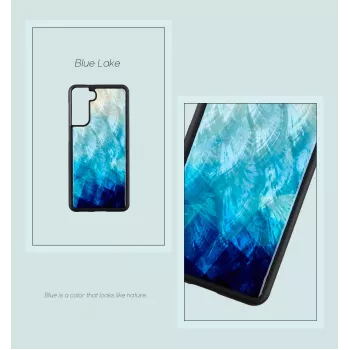 Telefoonhoesje iKins voor Samsung Galaxy S21+ – beschermende achterkant, blue lake zwart