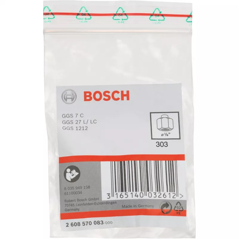 Spantang Bosch 2608570083 1/8 inch met spanmoer