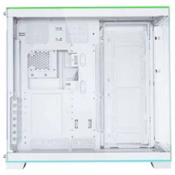 Lian Li O11 Dynamic EVO RGB pc-behuizing bundel + HydroShift II LCD-S 360TL AiO + 6x UNI FAN SL-INF 120 Reverse Blade ventilator - wit