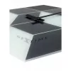 NeXtime klok 8171 Cubic, 43,5x37 cm, wand, zwart/wit/grijs