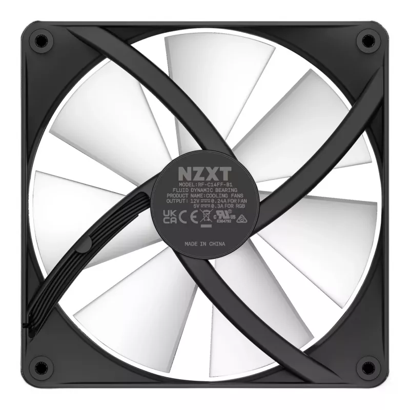 NZXT F140 RGB Core 140 mm behuizingsventilator - zwart