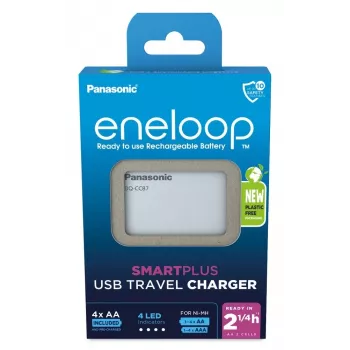 USB-lader PANASONIC Eneloop Smartplus BQ-CC87 + 4x AA 2000 mAh (K-KJ87MCD40USB)