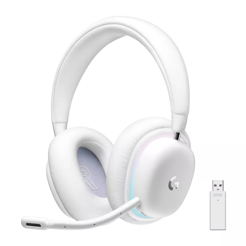 Logitech G G735 draadloze gaming-headset met aanpasbare LIGHTSYNC RGB-verlichting, LIGHTSPEED, Bluetooth, 3,5-mm-jack, compatibel met pc en mobiele apparaten