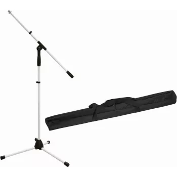 Microfoonstatief Omnitronic MS-1W met giek – witte uitvoering
