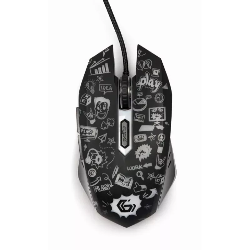 Muis USB optisch zwart/MUS-6B-GRAFIX-01 Gembird