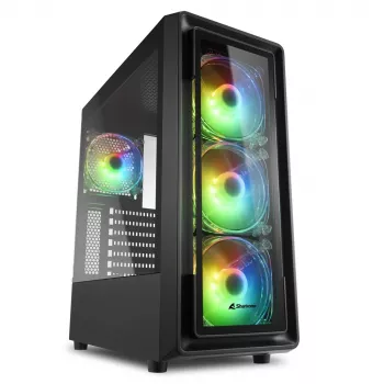 PC-behuizing Sharkoon TK4 RGB midi tower zwart