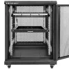 Qoltec 54516 patchpaneel voor 19-inch rack, 24 poorten, 1U, UTP, zwart