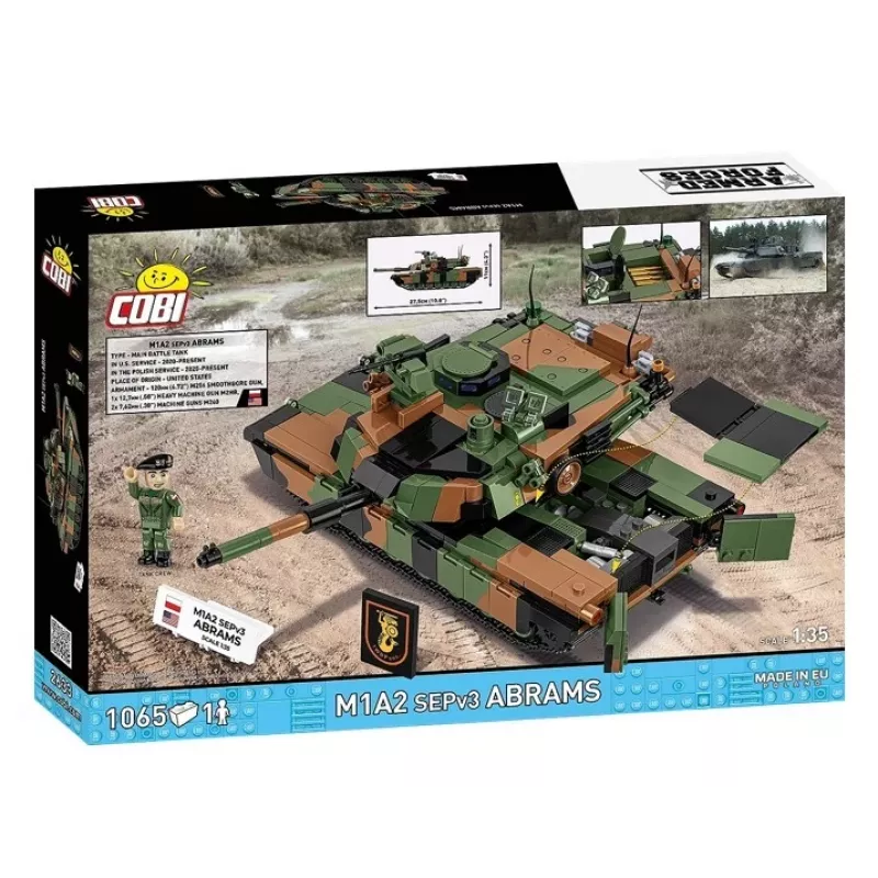Constructieset Cobi M1A2 SEPV3 Abrams model met 1.065 bouwstenen