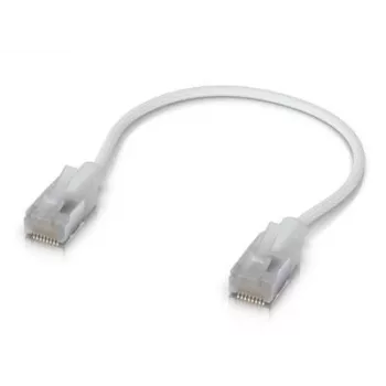 Netwerk-patchkabel UBIQUITI UACC-Cable-Patch-EL-C6A 0,15 m Cat6a RJ-45 doorschijnend wit
