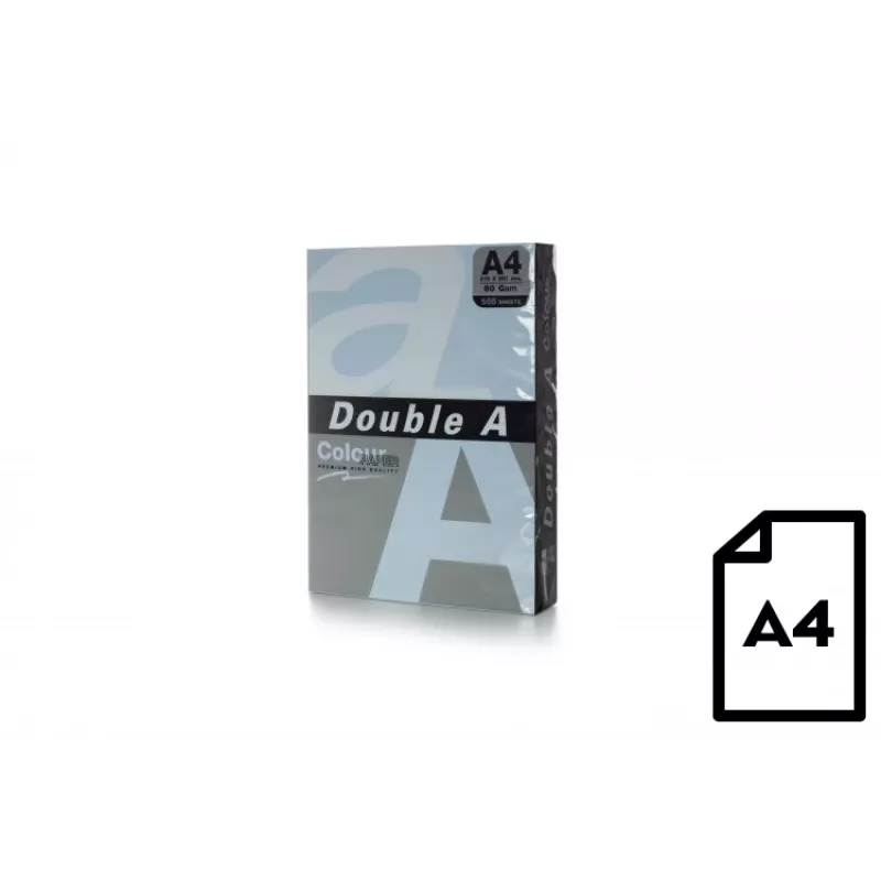 Kleurenpapier Double A, 80 g, A4, 500 vel, ocean