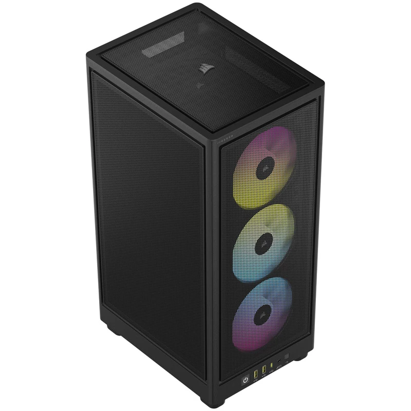 Corsair RGB AIRFLOW pc-behuizing 2000D zwart Mini-ITX inclusief voeding nee SFX